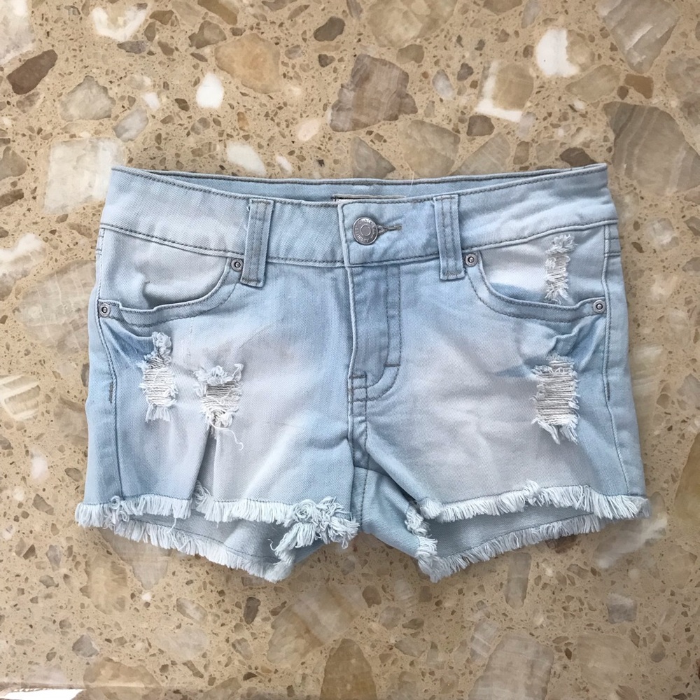 Distressed Blue Jeans